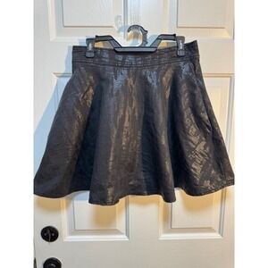 EUC Rock & Republic Coquette skater snakeskin pocket cotton blend skirt Size 8